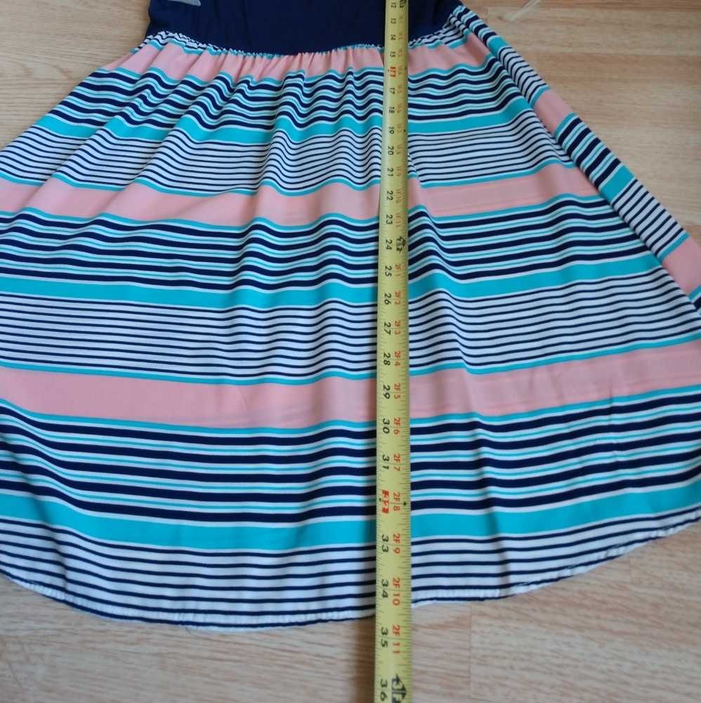 Navy & Striped Dress - Picture 4 of 8